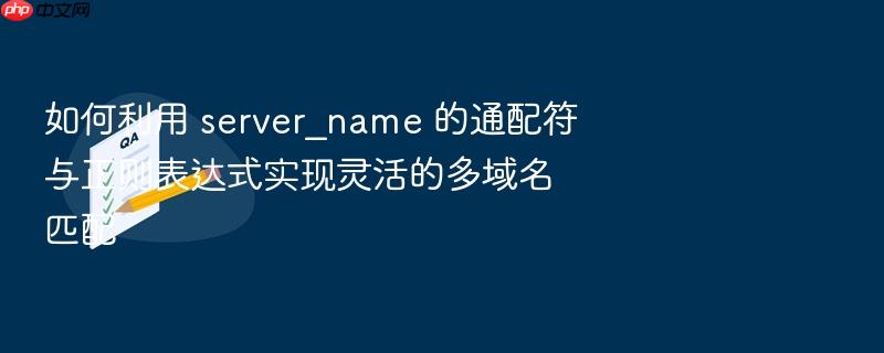 如何利用 server_name 的通配符与正则表达式实现灵活的多域名匹配