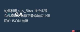 如何利用 sub_filter 指令实现在代理层动态修正静态响应中返回的 json 链接
