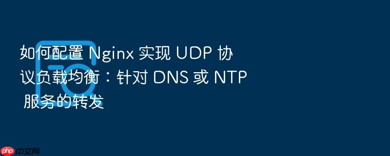 如何配置 nginx 实现 udp 协议负载均衡:针对 dns 或 ntp 服务的转发