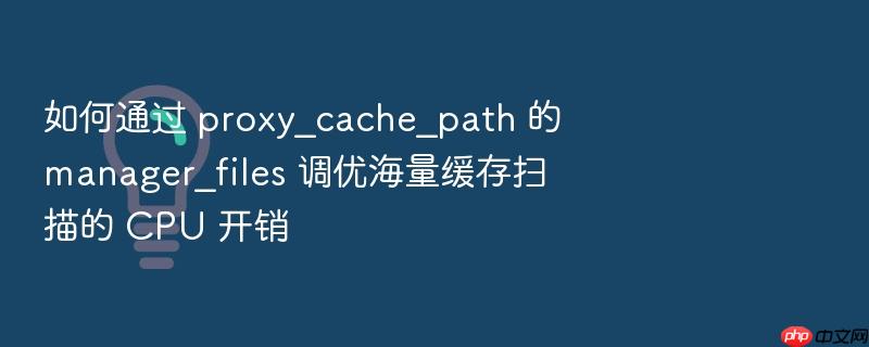 如何通过 proxy_cache_path 的 manager_files 调优海量缓存扫描的 cpu 开销