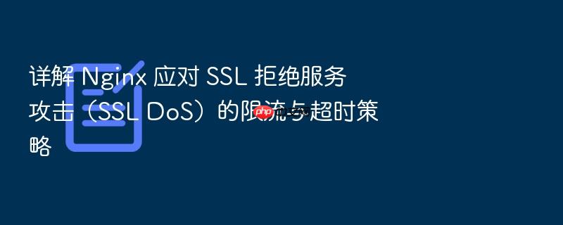 详解 nginx 应对 ssl 拒绝服务攻击(ssl dos)的限流与超时策略