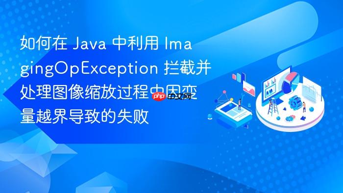 如何在 java 中利用 imagingopexception 拦截并处理图像缩放过程中因变量越界导致的失败
