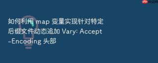 如何利用 map 变量实现针对特定后缀文件动态追加 vary: accept-encoding 头部