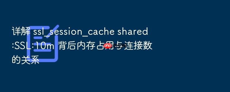 详解 ssl_session_cache shared:ssl:10m 背后内存占用与连接数的关系
