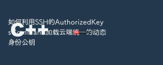 如何利用SSH的AuthorizedKeysCommand加载云端统一的动态身份公钥