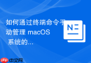 如何通过终端命令手动管理 macOS 系统的虚拟内存 Swap 分区物理位置