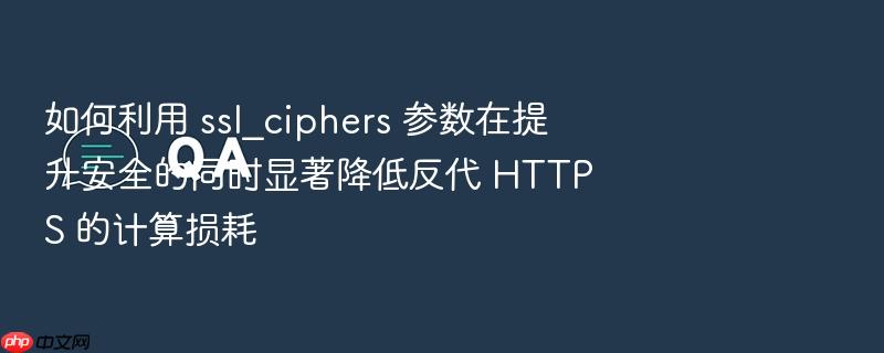 如何利用 ssl_ciphers 参数在提升安全的同时显著降低反代 https 的计算损耗