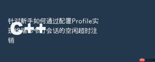 针对新手如何通过配置Profile实现终端命令行会话的空闲超时注销