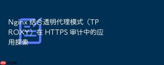 nginx 结合透明代理模式（tproxy）在 https 审计中的应用探索