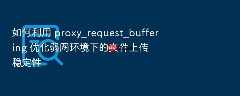 如何利用 proxy_request_buffering 优化弱网环境下的文件上传稳定性
