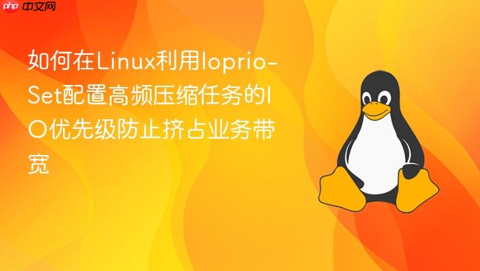 如何在linux利用ioprio-set配置高频压缩任务的io优先级防止挤占业务带宽