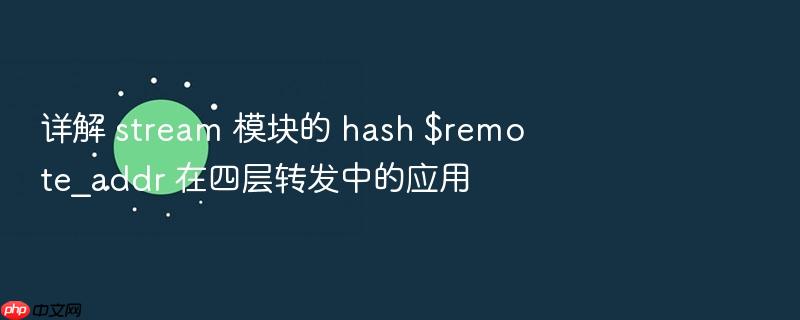 详解 stream 模块的 hash $remote_addr 在四层转发中的应用