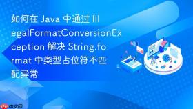 如何在 java 中通过 illegalformatconversionexception 解决 string.format 中类型占位符不匹配异常