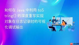 如何在 java 中利用 tostring() 的深度重写实现对象在日志记录时的可视化调试输出