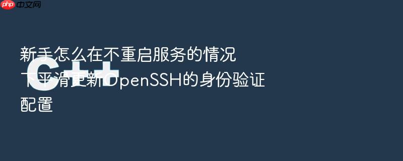新手怎么在不重启服务的情况下平滑更新openssh的身份验证配置