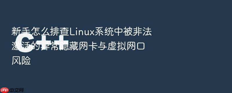 新手怎么排查linux系统中被非法激活的异常隐藏网卡与虚拟网口风险