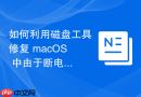 如何利用磁盘工具修复 macOS 中由于断电导致的逻辑卷组