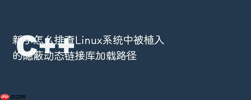 新手怎么排查linux系统中被植入的隐蔽动态链接库加载路径