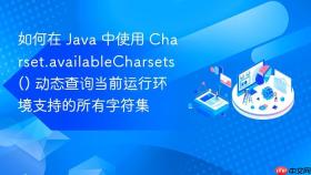 如何在 java 中使用 charset.availablecharsets() 动态查询当前运行环境支持的所有字符集