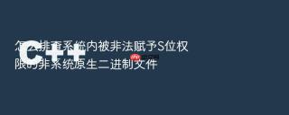 怎么排查系统内被非法赋予s位权限的非系统原生二进制文件