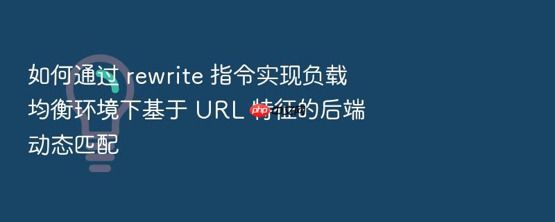 如何通过 rewrite 指令实现负载均衡环境下基于 url 特征的后端动态匹配