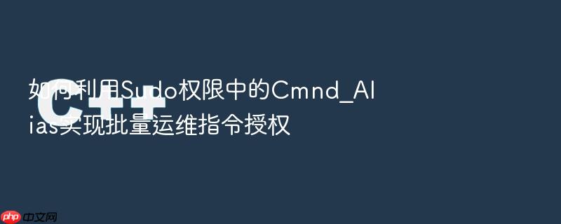 如何利用sudo权限中的cmnd_alias实现批量运维指令授权