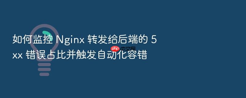 如何监控 nginx 转发给后端的 5xx 错误占比并触发自动化容错