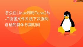 怎么在linux利用tune2fs-t设置文件系统下次强制自检的具体日期时间