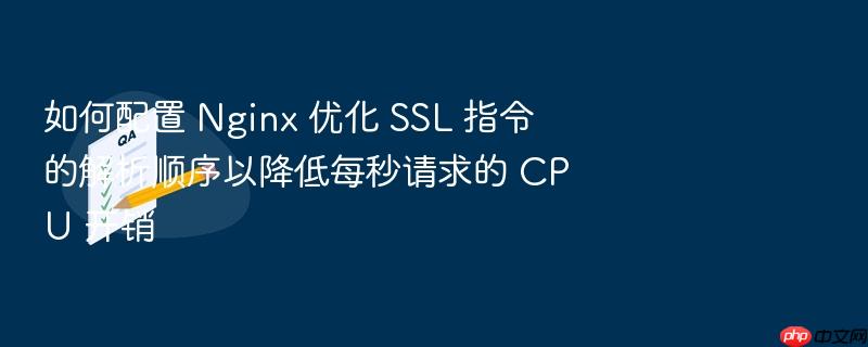 如何配置 nginx 优化 ssl 指令的解析顺序以降低每秒请求的 cpu 开销
