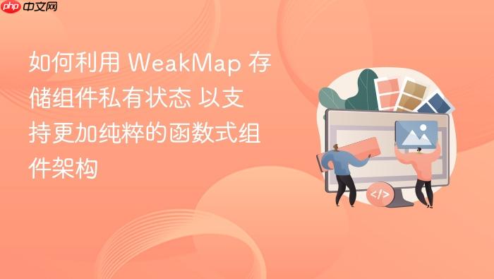 如何利用 weakmap 存储组件私有状态 以支持更加纯粹的函数式组件架构