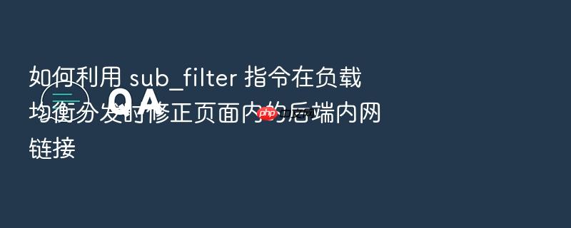 如何利用 sub_filter 指令在负载均衡分发时修正页面内的后端内网链接