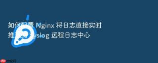 如何配置 nginx 将日志直接实时推送到 syslog 远程日志中心