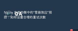 nginx 负载均衡中的“雪崩效应”预防:如何设置合理的重试次数