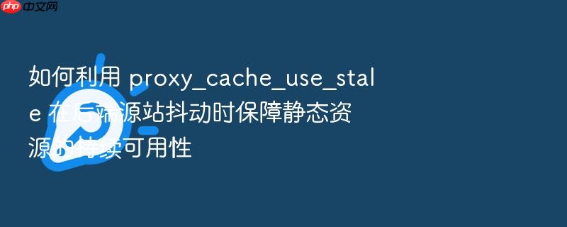 如何利用 proxy_cache_use_stale 在后端源站抖动时保障静态资源的持续可用性