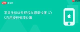 苹果手机软件授权在哪里设置 iOS应用授权管理位置