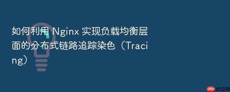 如何利用 nginx 实现负载均衡层面的分布式链路追踪染色(tracing)
