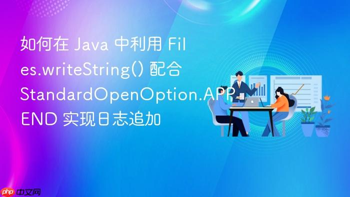 如何在 java 中利用 files.writestring() 配合 standardopenoption.append 实现日志追加