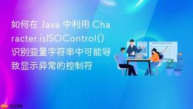 如何在 java 中利用 character.isisocontrol() 识别变量字符串中可能导致显示异常的控制符