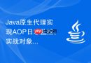Java原生代理实现AOP日志监控：实战对象方法前后的变量拦截
