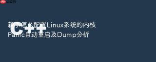 新手怎么配置linux系统的内核panic自动重启及dump分析
