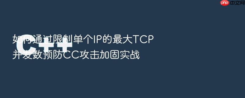 如何通过限制单个ip的最大tcp并发数预防cc攻击加固实战