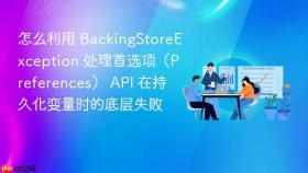 怎么利用 backingstoreexception 处理首选项（preferences） api 在持久化变量时的底层失败