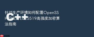 针对生产环境如何配置openssh仅支持ed25519高强度加密算法指南