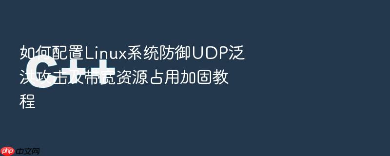 如何配置linux系统防御udp泛洪攻击及带宽资源占用加固教程