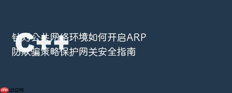 针对公共网络环境如何开启arp防欺骗策略保护网关安全指南