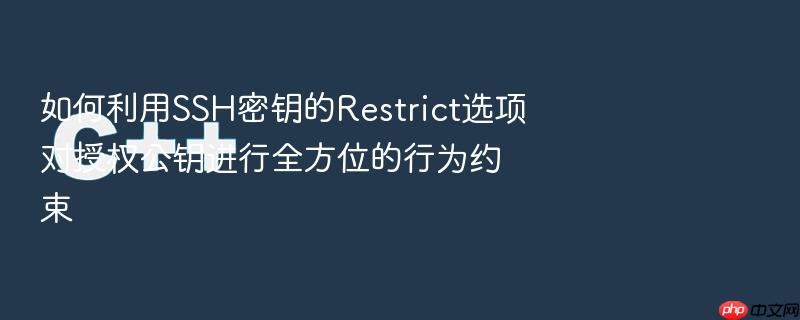 如何利用ssh密钥的restrict选项对授权公钥进行全方位的行为约束