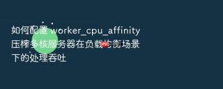 如何配置 worker_cpu_affinity 压榨多核服务器在负载均衡场景下的处理吞吐