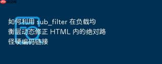 如何利用 sub_filter 在负载均衡层动态修正 html 内的绝对路径硬编码链接