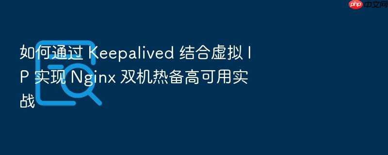 如何通过 keepalived 结合虚拟 ip 实现 nginx 双机热备高可用实战