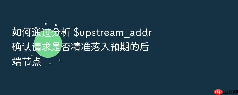 如何通过分析 $upstream_addr 确认请求是否精准落入预期的后端节点